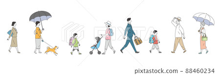 Pedestrian set Pedestrian set 88460234
