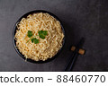 Instant noodles are ready to serve on the table. 88460770