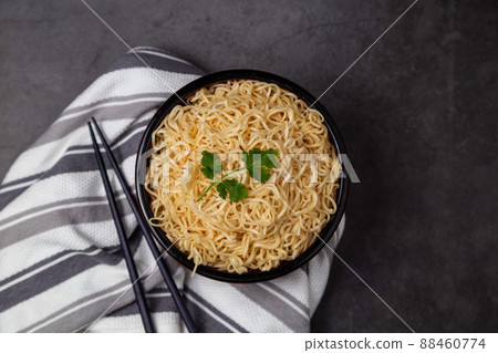 Instant noodles are ready to serve on the table. 88460774