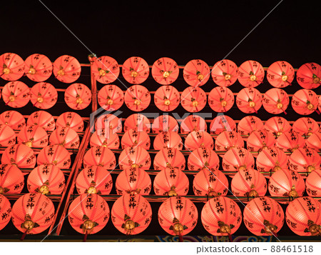 Lanterns with chinese words mean Earth God in temple. Lanterns with chinese words mean Earth God in temple. 88461518