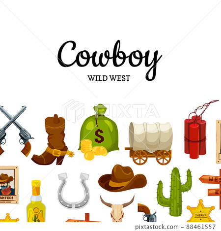 cartoon wild west background with place for text 88461557