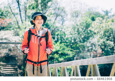 Climbing trekking woman 88461908