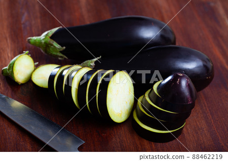 Chopped eggplants Chopped eggplants 88462219