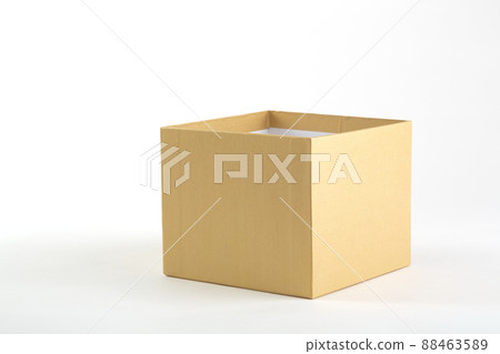 Golden color open box on background, For open box concept 88463589