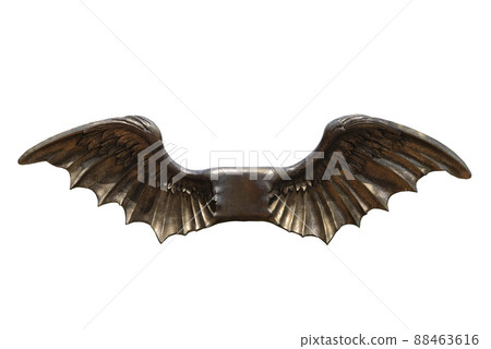 Metallic devil wings isolated on white background 88463616