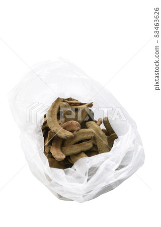 Group of organic fresh tamarind isolated on white Group of organic fresh tamarind isolated on white 88463626