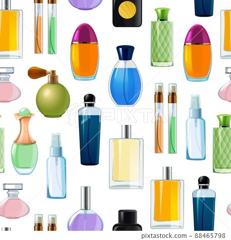 perfume bottles pattern or background illustration 88465798