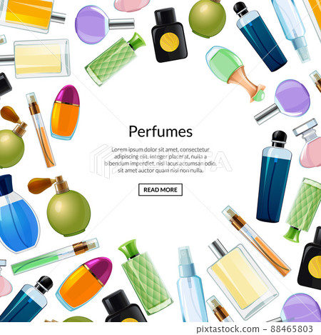 banner with perfume bottles background illustration banner with perfume bottles background illustration 88465803
