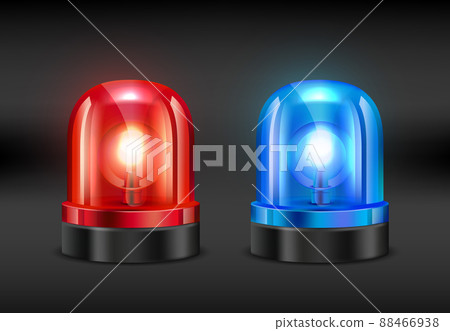 Police siren. realistic pictures of fire or police siren 88466938