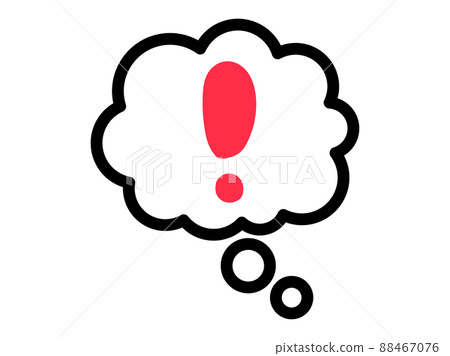 Exclamation mark cloud balloon 88467076