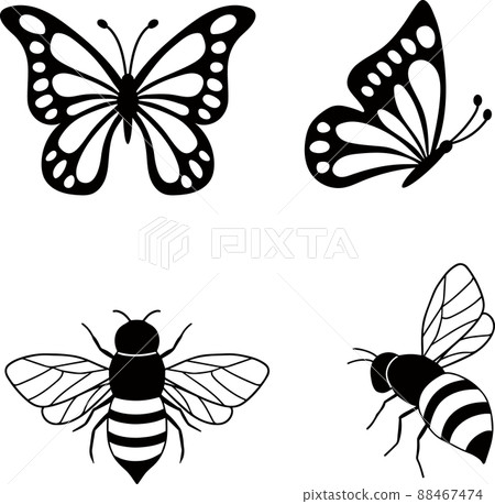 蝴蝶,蜜蜂線圖 蝴蝶,蜜蜂線圖 88467474