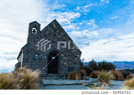 Church of the Good Shepherd on the shores of Lake Tekapo in Canterbury, New Zealand. Church of the Good Shepherd on the shores of Lake Tekapo in Canterbury, New Zealand. 88468791
