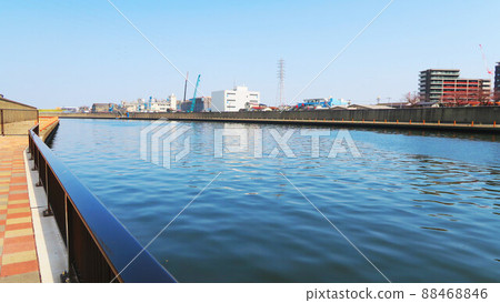 Scenery of Shimo disaster prevention dock (water and wind terrace) (photographed in March 2022) Scenery of Shimo disaster prevention dock (water and wind terrace) (photographed in March 2022) 88468846