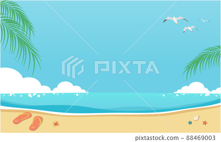 夏季海天圖橫幅背景標題背景 夏季海天圖橫幅背景標題背景 88469003