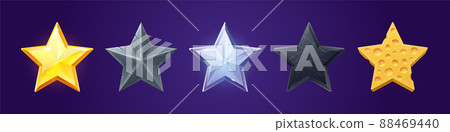 Star shape buttons with different textures 88469440