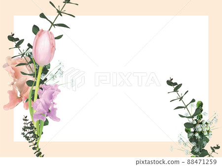 春天的花束_鬱金香和甜豌豆（花束） 88471259