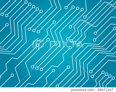 電子線路板背景水平位置藍色 電子線路板背景水平位置藍色 88471267