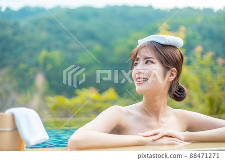 Taking hotspring bath Taking hotspring bath 88471271
