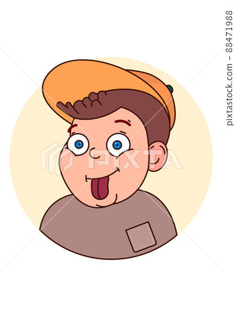 Cute little baby with a playful expression vector illustration 88471988