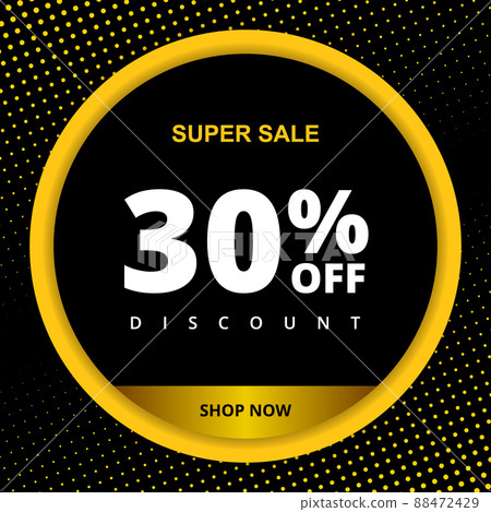 30 percent off discount banner. Special offer sale 30 off. Sale discount offer. Modern promotion banner 88472429