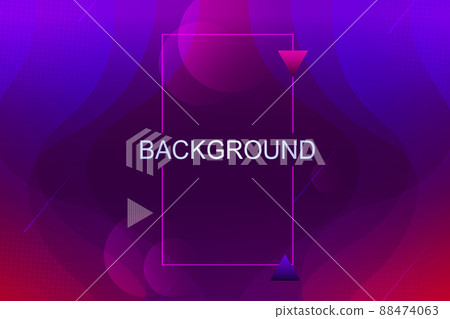 Composition of blue and purple hue, flowing oval abstract shapes 88474063