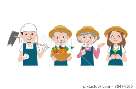 Farmer's family upper body 88474166