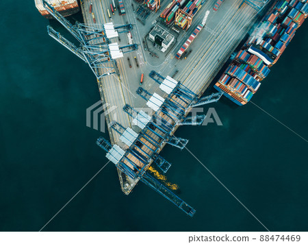 Aerial view of Yantian container terminal in Shenzhen city, China 88474469