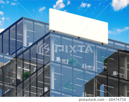 Logo mockup 3d sign building office or shop Logo mockup 3d sign building office or shop 88474738