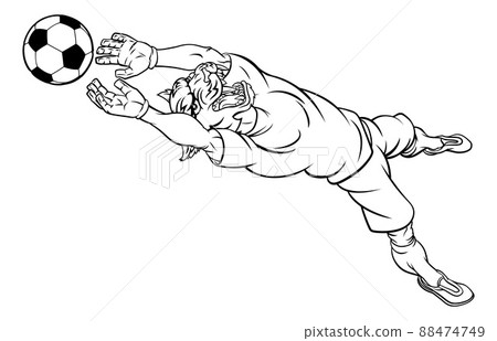 Tiger Soccer Football Player Animal Sports Mascot 88474749