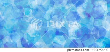 Cloud texture, overlapping hexagonal pattern, geometric pattern abstract background) Light blue and blue cloudy modern art vivid blue sky horizontally long Cloud texture, overlapping hexagonal pattern, geometric pattern abstract background) Light blue and blue cloudy modern art vivid blue sky horizontally long 88475534