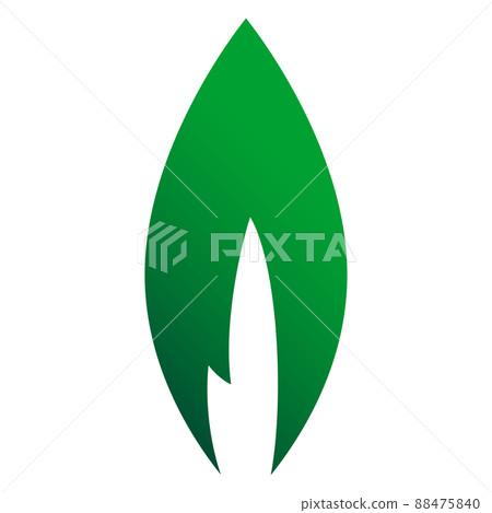 Green leaves set icons, various vector shapes of leaf of trees and plants, elements for eco and bio logos 88475840