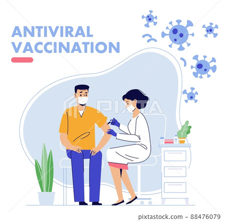 People vaccination concept for immunity health. Covid-19. 88476079