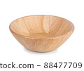 wooden bowl on white background. 88477709