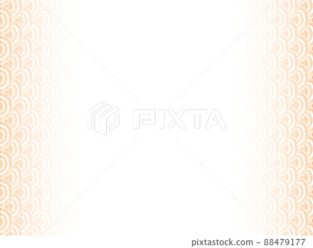 Background material: Scale pattern drawn with oil pastels, orange, gradation that darkens from the center to the left and right, horizontal, other colors available 88479177