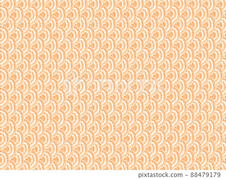 Background material: Scale pattern drawn with oil pastel, orange, horizontal, other colors available 88479179