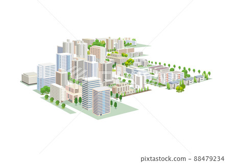 美麗的城市景觀和愉快的生活。創造一個人們可以明亮快樂地生活的城市。 美麗的城市景觀和愉快的生活。創造一個人們可以明亮快樂地生活的城市。 88479234