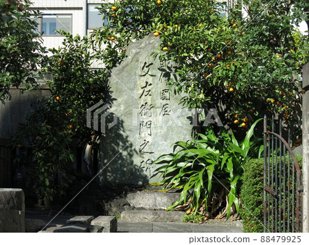 紀州橘子多的江東區紀伊國屋文左衛門紀念碑 紀州橘子多的江東區紀伊國屋文左衛門紀念碑 88479925