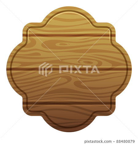 Wooden signboard in wild west style. Retro timber plate 88480879