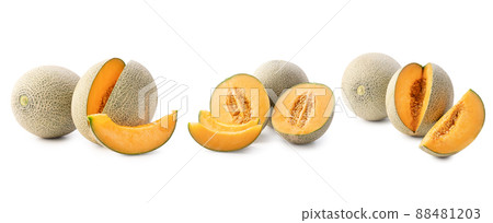 Gourd and watermelon Fruit and fruit cutting slices fruit cantaloupe slice Melon luxury slice Gourd and watermelon Fruit and fruit cutting slices fruit cantaloupe slice Melon luxury slice 88481203