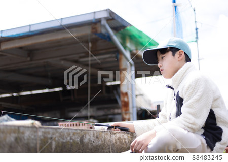 Children enjoying fishing Children enjoying fishing 88483245