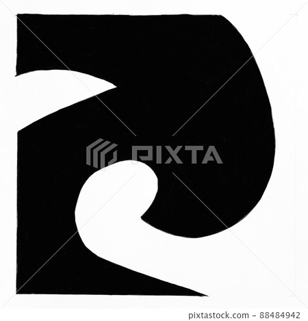 abstract graphic composition with curves 88484942
