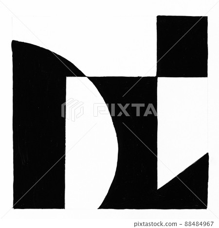 abstract black and white geometrical composition abstract black and white geometrical composition 88484967