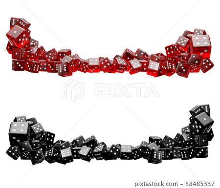 Dice red and black 88485337