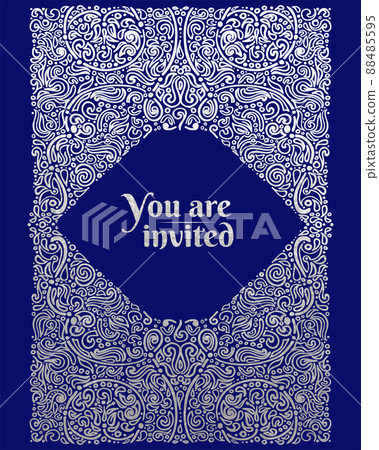 Oriental ornate card with gold foil 88485595