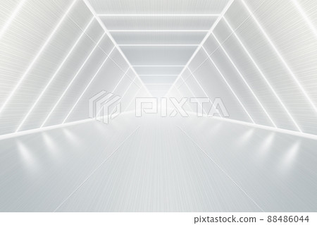 3D渲染线条向前延伸未来空间通道背景 3D渲染线条向前延伸未来空间通道背景 88486044