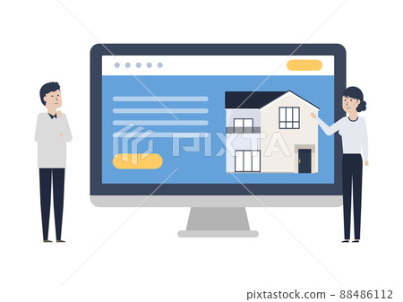The website is complete! Illustration material The website is complete! Illustration material 88486112