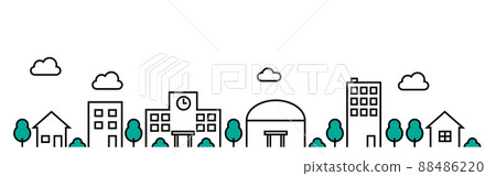 Cityscape with school 88486220
