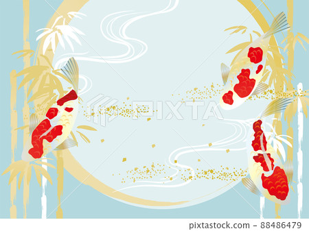 Sumi-e 竹背景圖 88486479