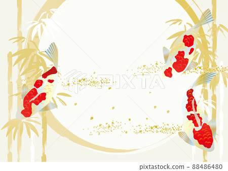 Sumi-e 竹背景圖 88486480