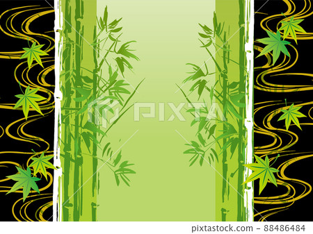 Sumi-e 竹背景圖 88486484